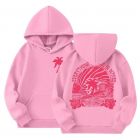 Pink Palm Puff Hoodie Logo